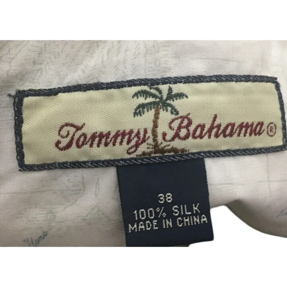 Tommy Bahama Pants Men's Size 36 Army Green 100% Silk Tapered Leg
